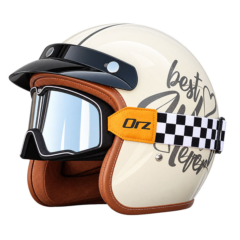 KTVMOTO Retro rally motorcycle helmet-I24