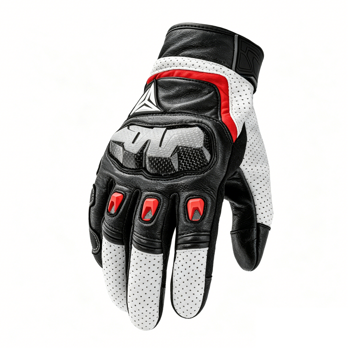 Breathable leather gloves with carbon fiber protective layer-G67