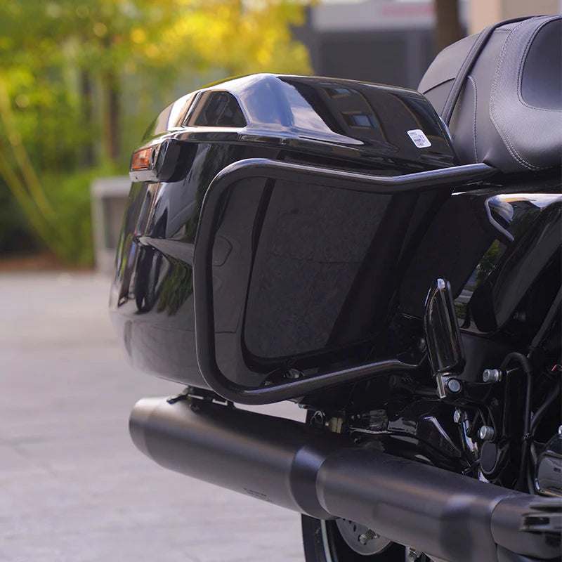 Rear Saddlebag Guards and Saddlebag Guard Rails
