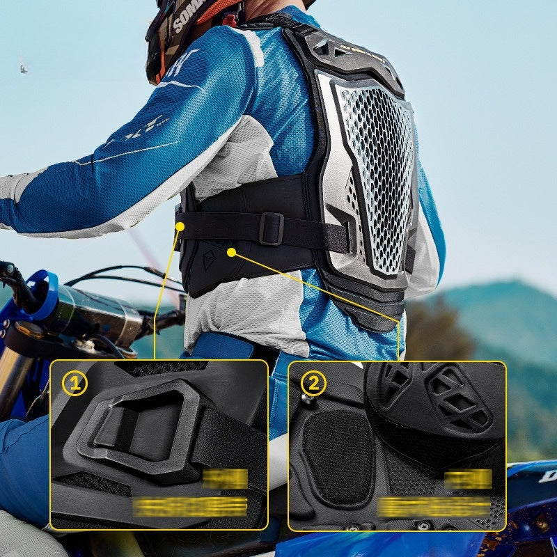 Off-road motorcycle vest back chest protection equipment-F8