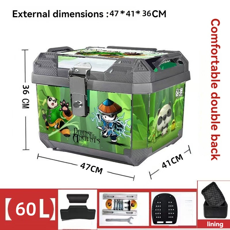 45L/60L Universal Motorcycle Trunk Travel Tail Box Non-Aluminum Alloy-L03