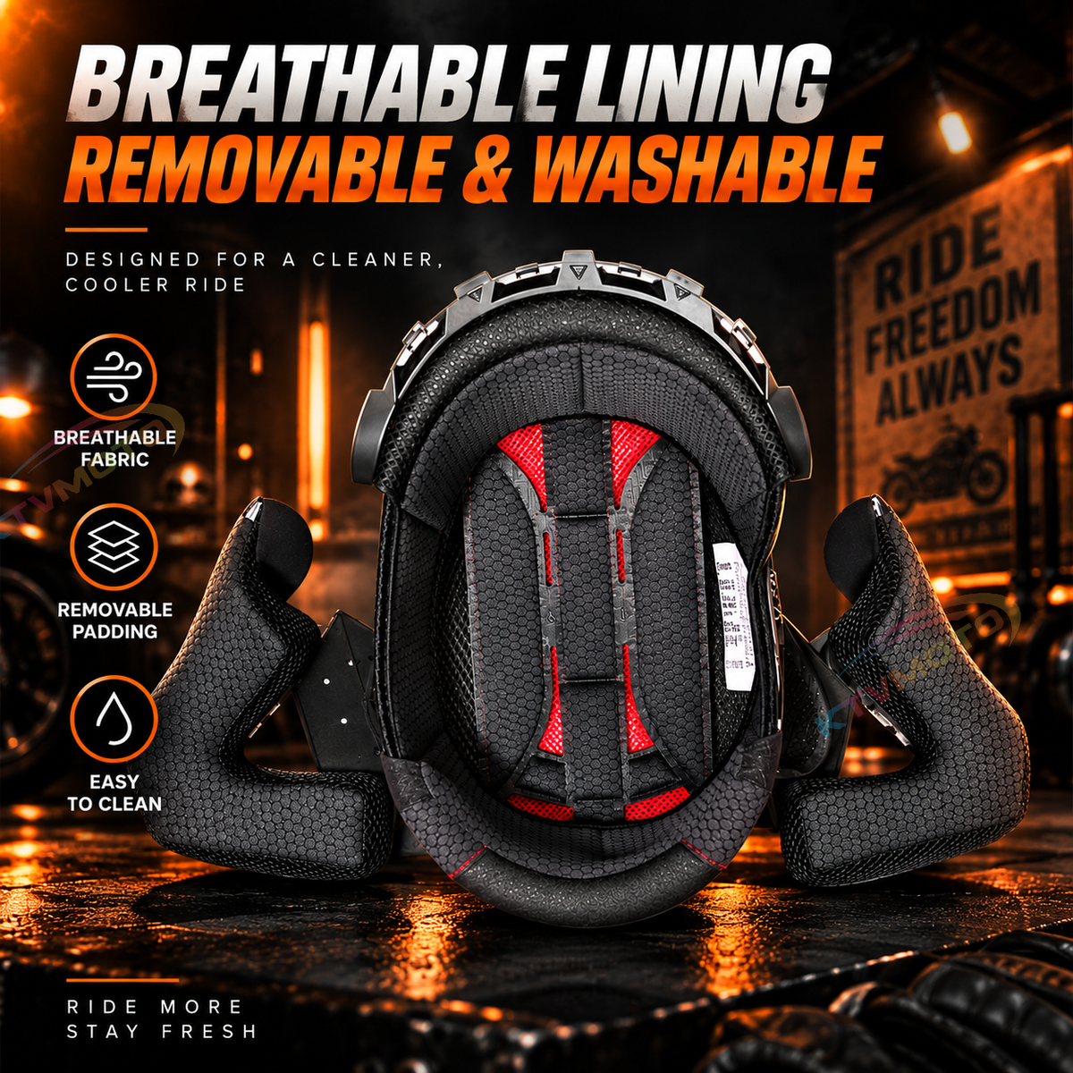 KTVMOTO Futuristic Full Face Motorcycle Helmet-I271