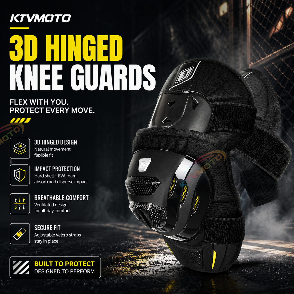 Motorcycle CE Level 2 Knee Guards-Y43
