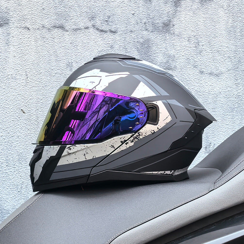 Motorcycle Flip Helmet Modular Full Face Double Visor Racing -I197