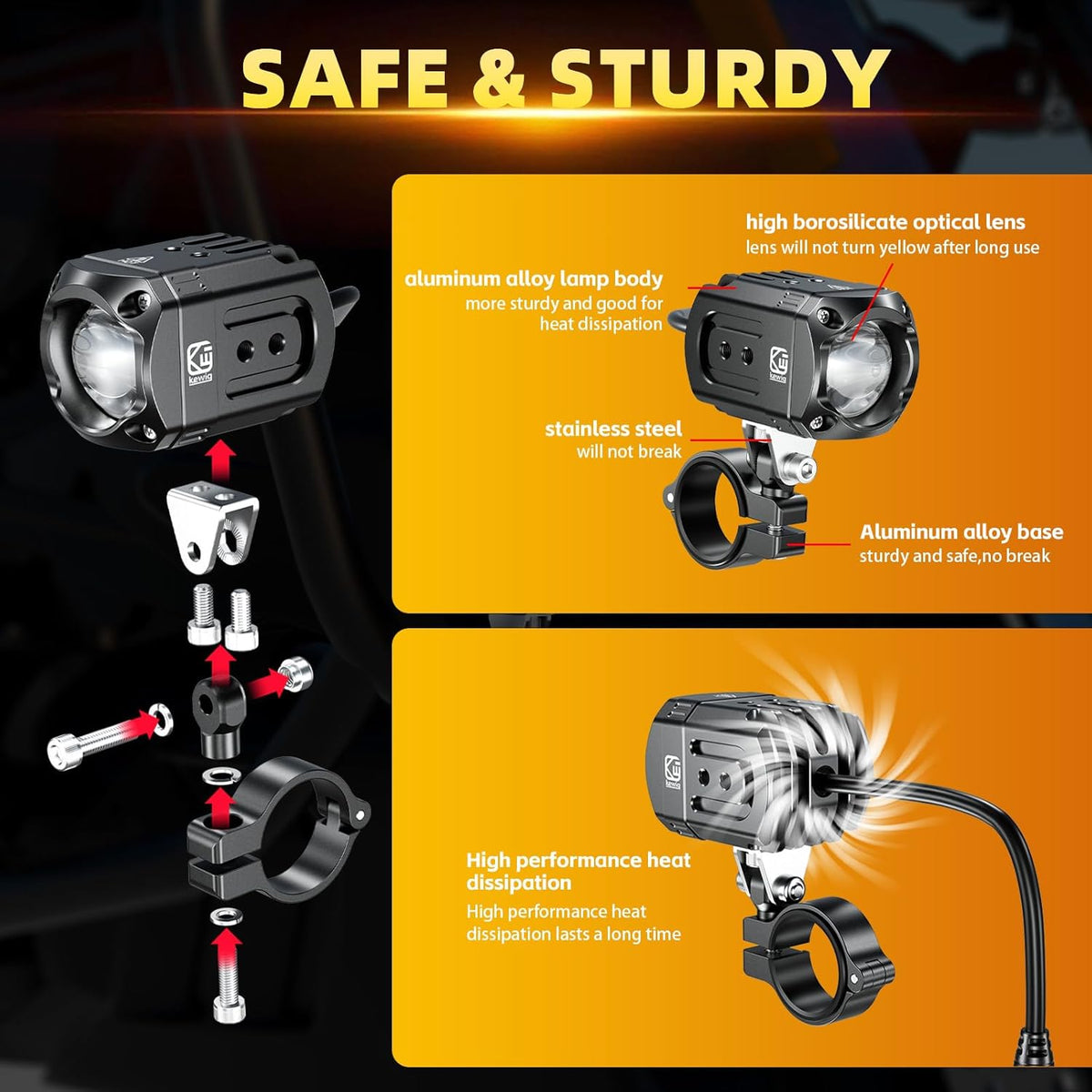 Auxiliary LED Light Kit Driving Spotlight Waterproof 60W -D08