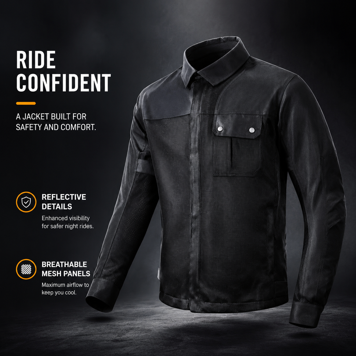 CE certified retro motorcycle riding protective clothing-J86