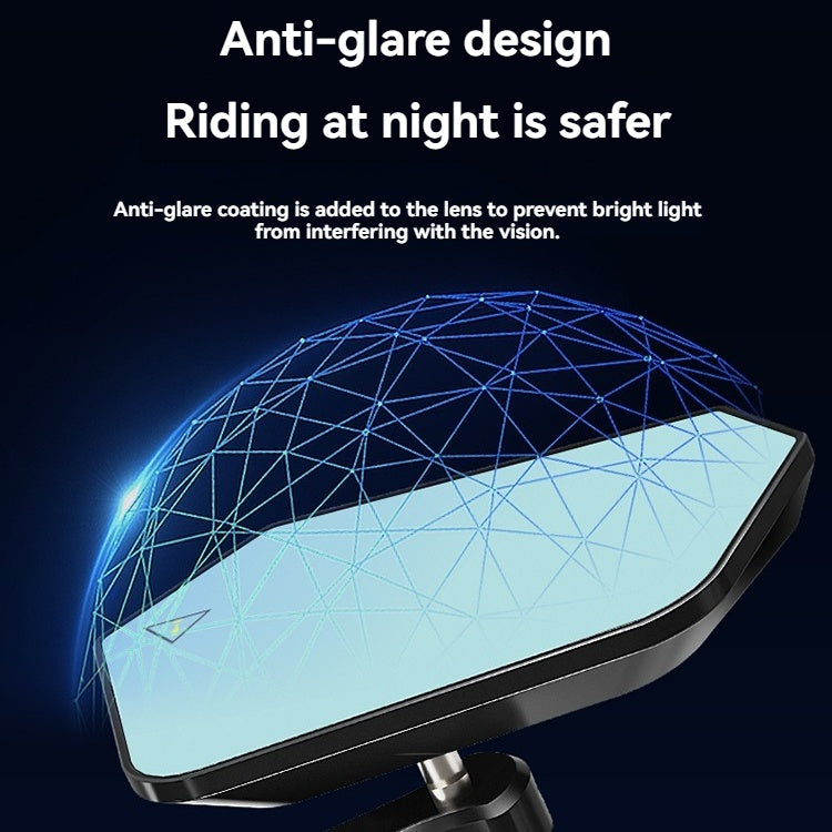 Motorcycle aluminum alloy folding reflective blind spot radar monitoring warning rearview mirror-L7