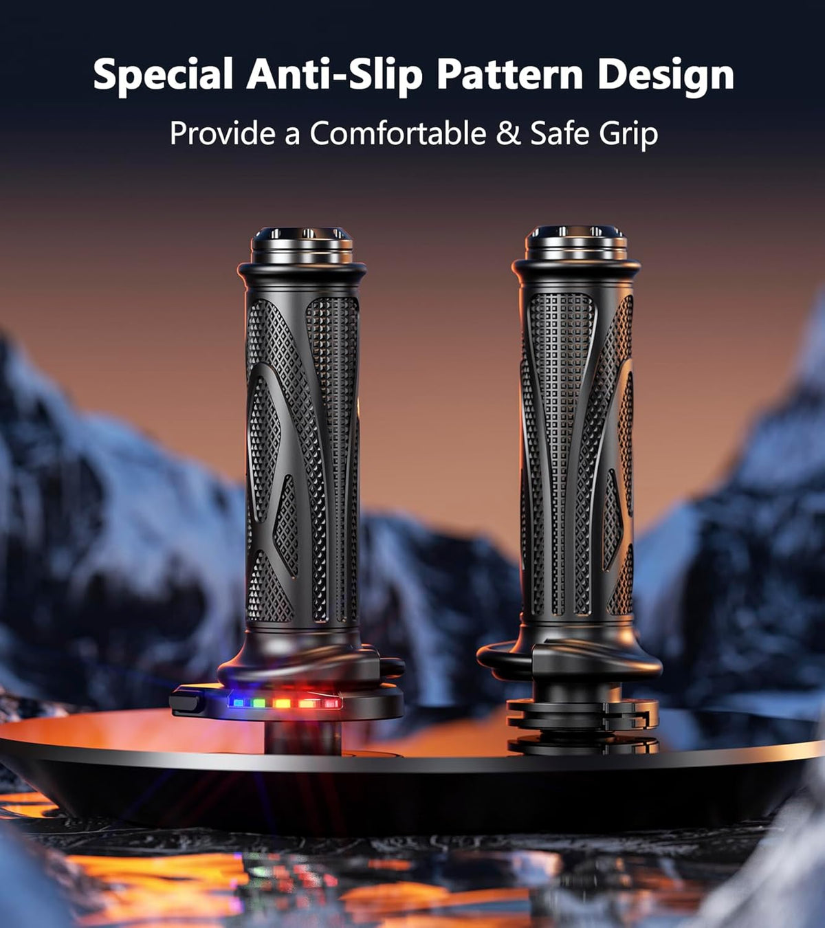 Motorcycle heated handle, intelligent five-speed temperature adjustment