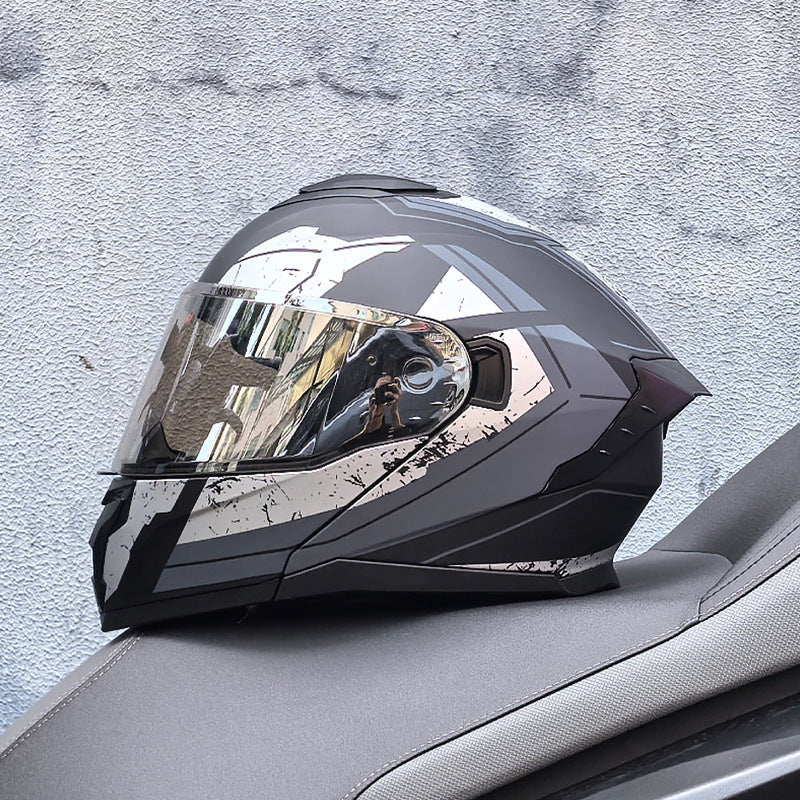 Motorcycle Flip Helmet Modular Full Face Double Visor Racing -I197
