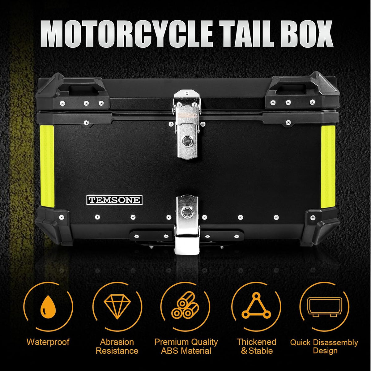 45L/60L Universal Motorcycle Trunk Travel Tail Box Non-Aluminum Alloy-L03