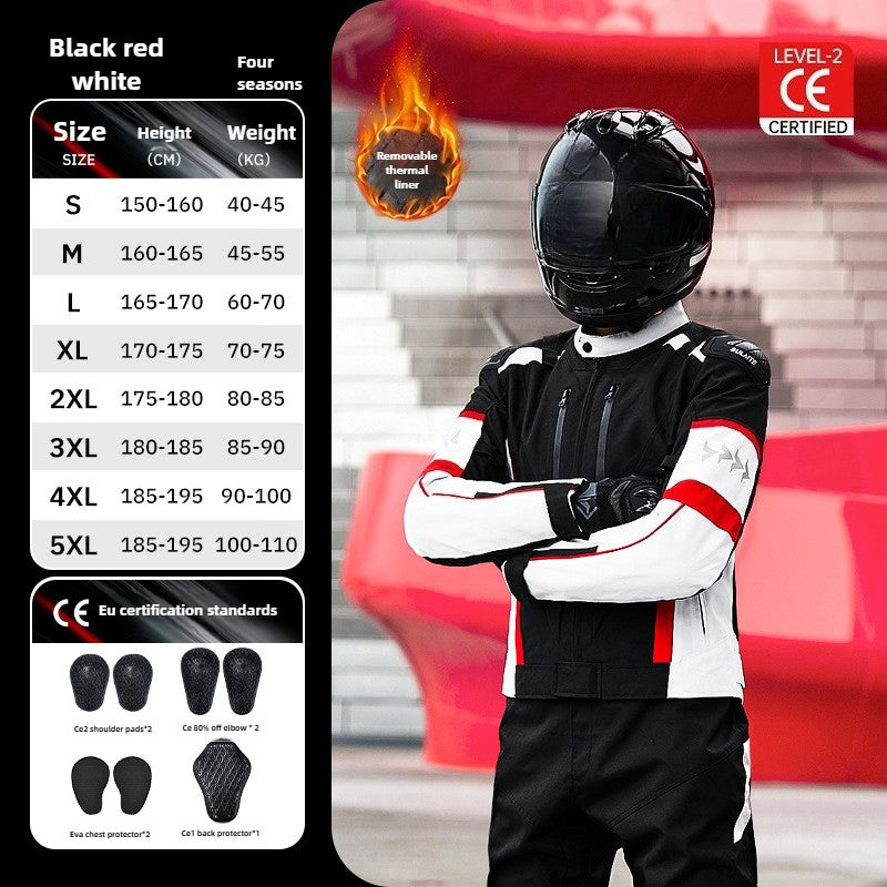 CE2 Certified Motorcycle Collision Protection Riding Suit - J13