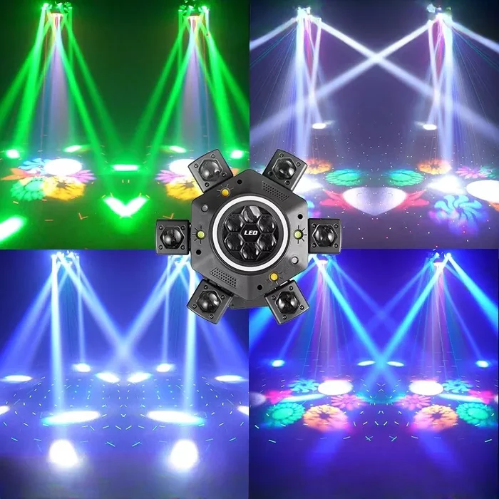 Six-arm beam pattern laser light-E11