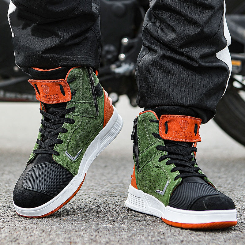 Breathable microfiber leather motorcycle shoes - K14