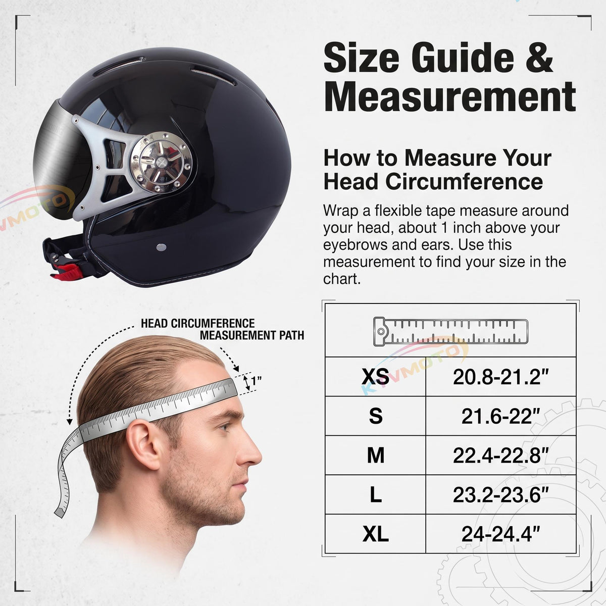 Retro motorcycle open-face mask-I72