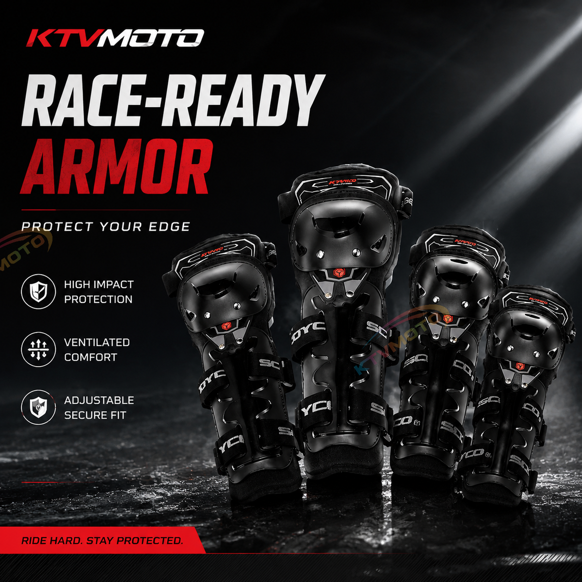 4-Piece Motocross Protective Gear Set-Y45