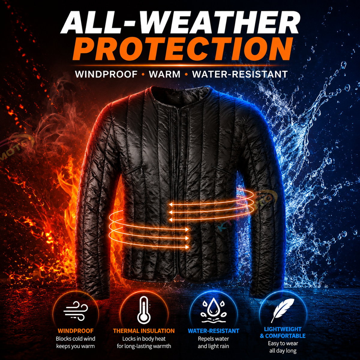 Women's Winter Motorcycle Riding Gear (Warm & Impact-Resistant)-J94