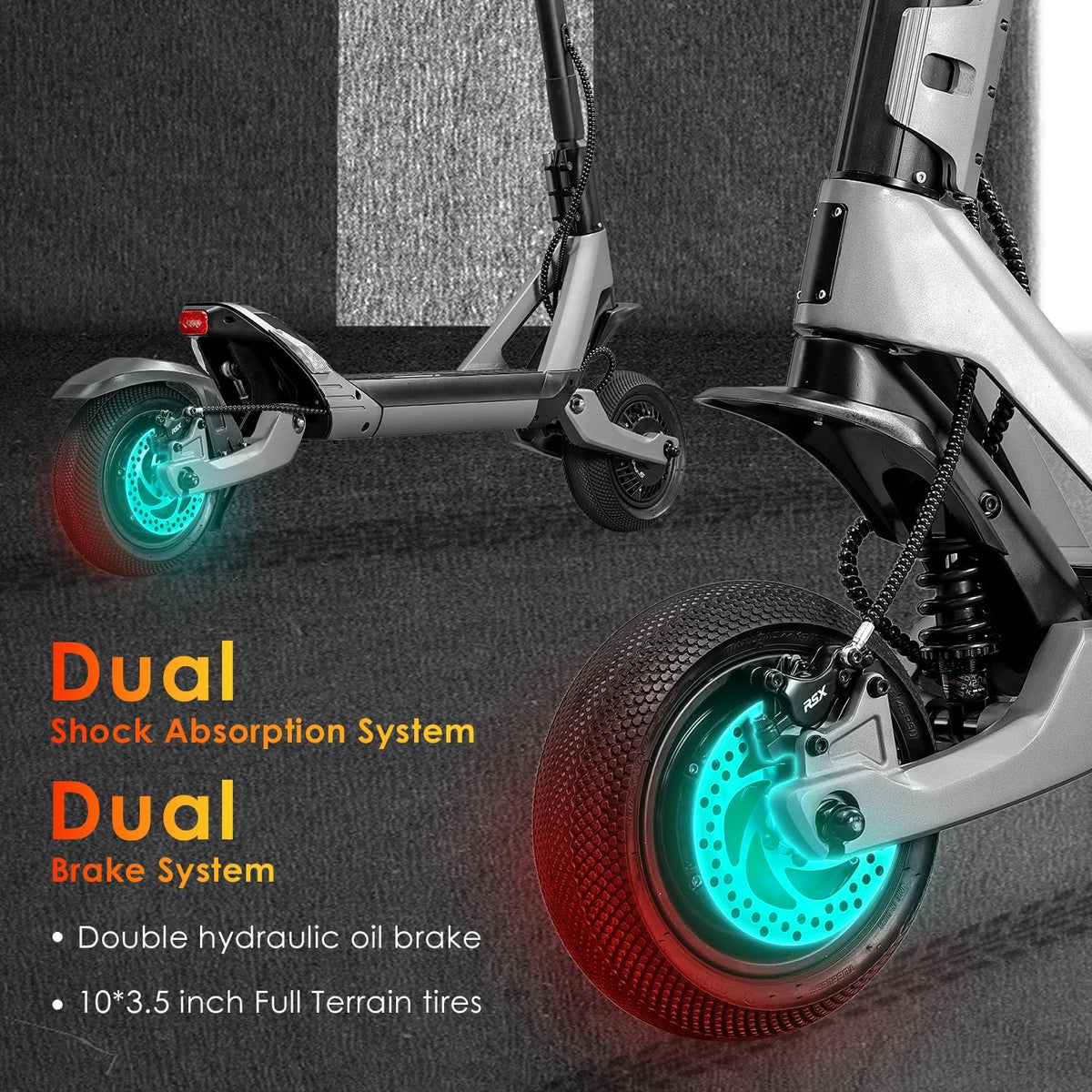 3200W Electric Scooter 23Ah 60V Battery 38 Miles Long Range - F6