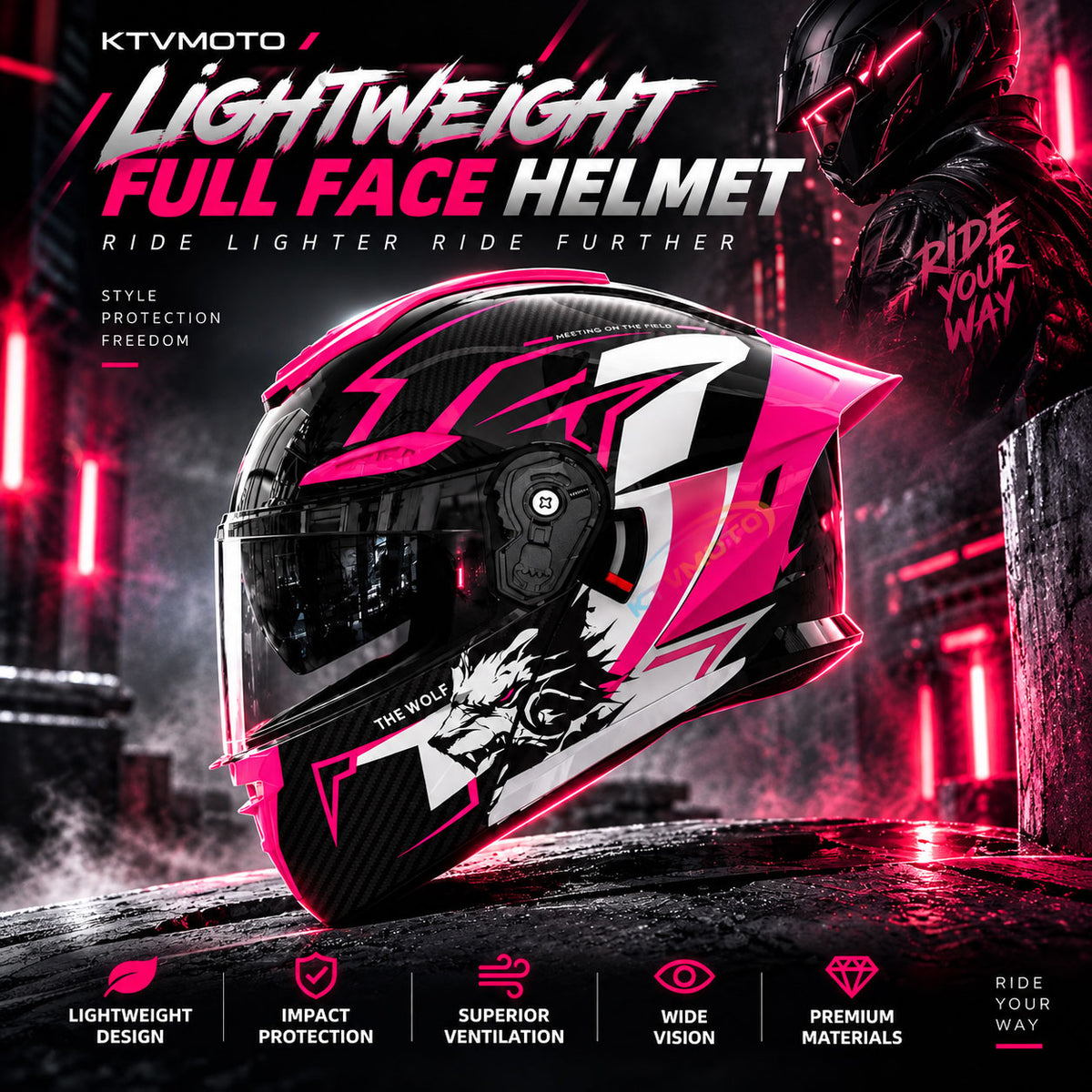 DOT-Certified Modular Motorcycle Helmet with Dual Visors (All-Season)-I287