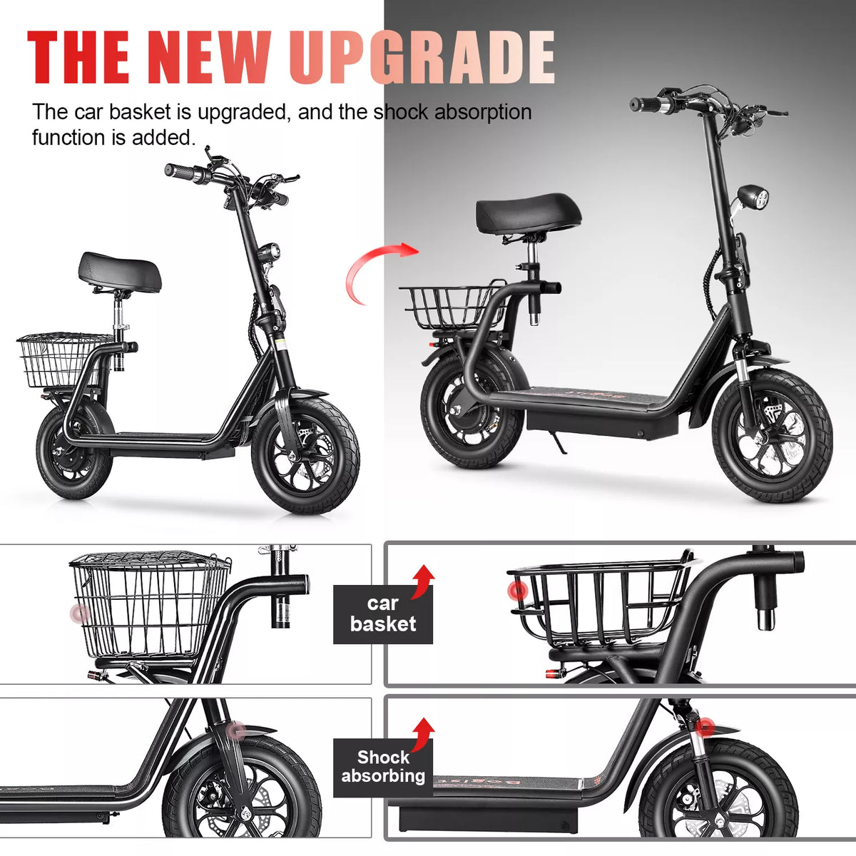 500W Electric Scooter, 48V 10AH-M5