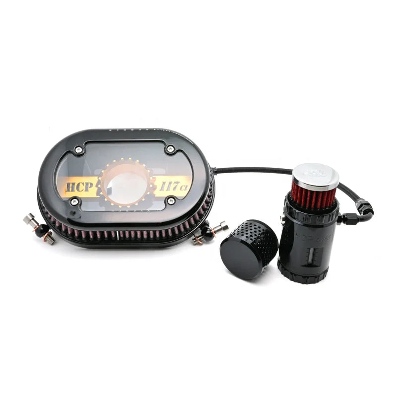 New HD Touring Softail PB Style Motorcycle Air Intakes See-Through Air Cleaner Catch Can Model Oil Filter Air-Oil Separator