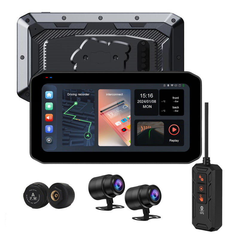6.25 inch Motorcycle Carplay IP65 Waterproof Dual Bluetooth WiFi Wireless Android-Auto-P05