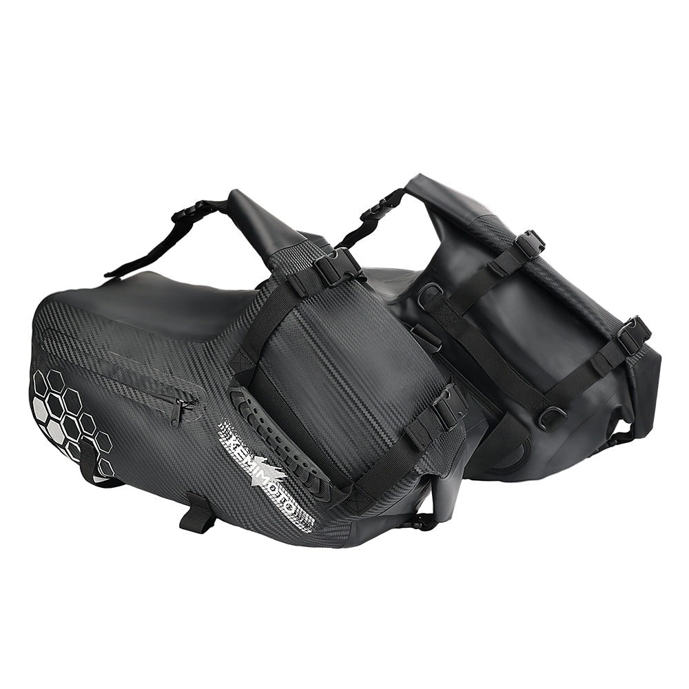 28L Waterproof Travel Luggage Saddle Bag Motorcycle Side Bag Universal-B02