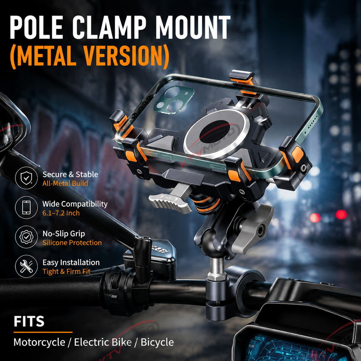 đ„Aluminum alloy double shock absorption mobile phone holder-M27