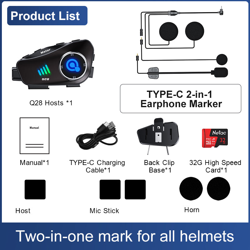 Motorcycle Wireless Camera Recorder Bluetooth Hands-free Call-L15