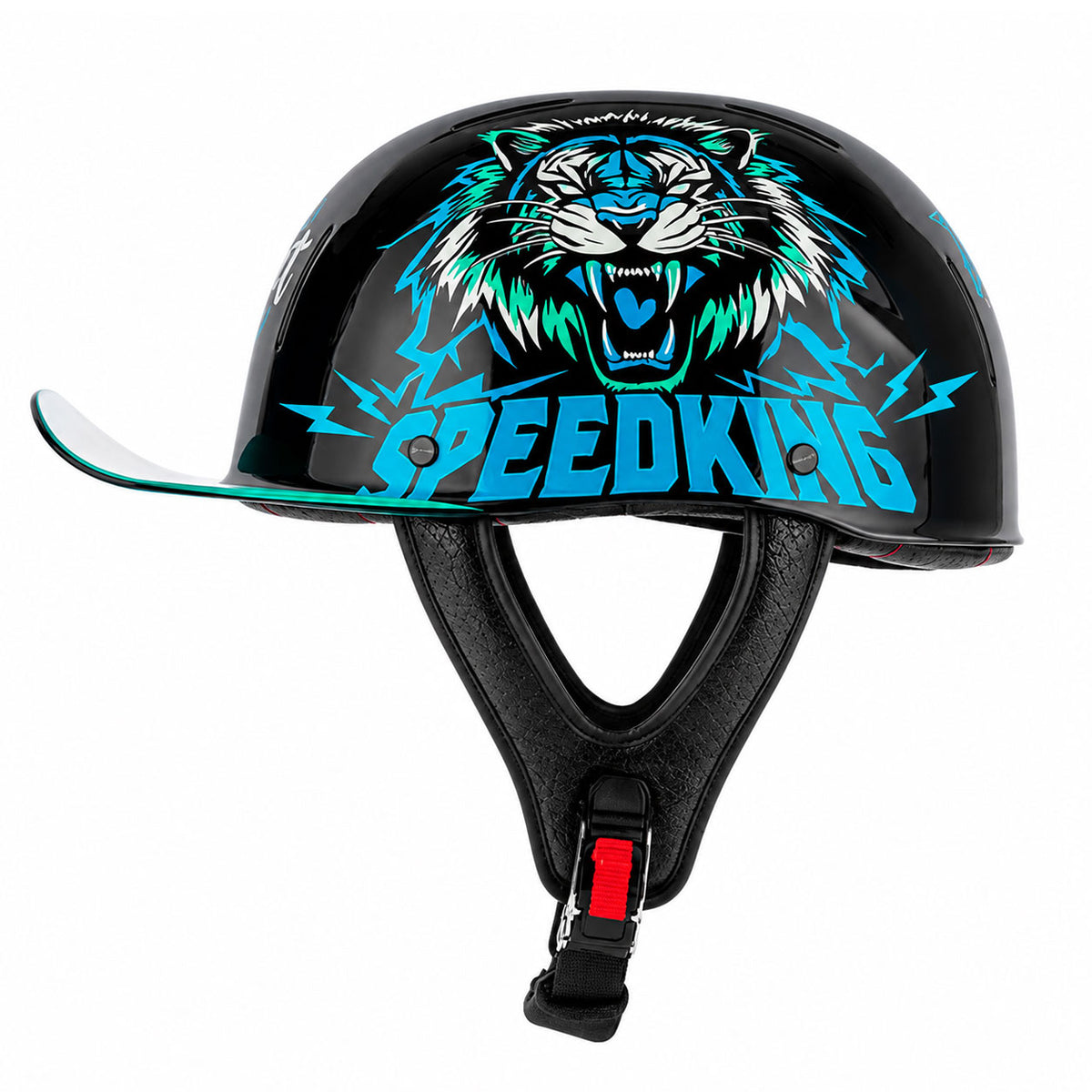 Retro Carbon Fiber Breathable Half-Helmet for Cruiser Motorcycles-I292