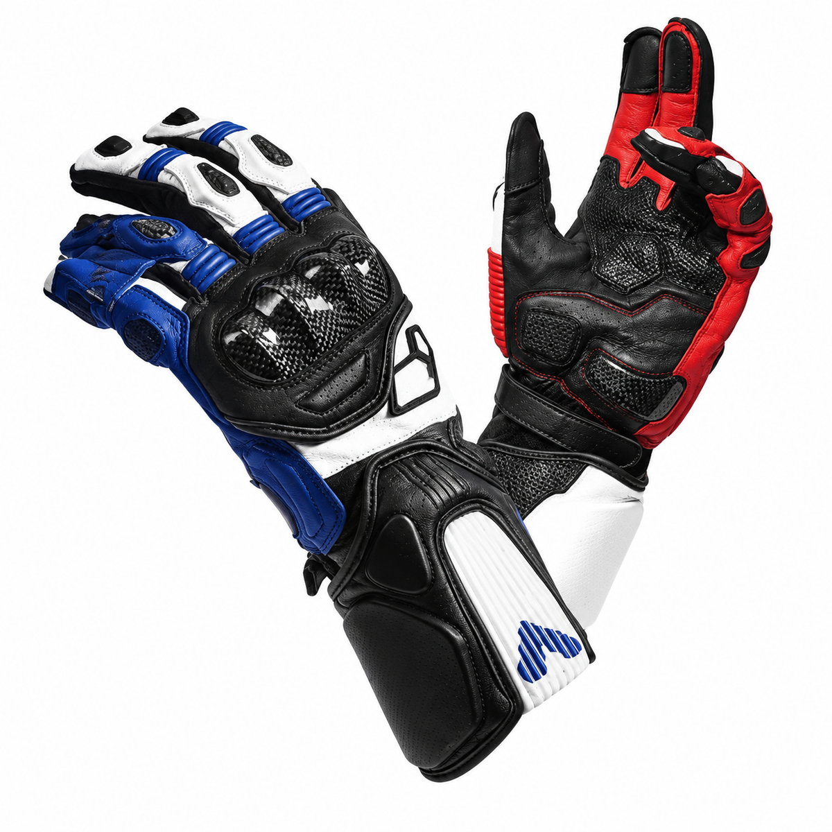 CE2 grade 3K carbon fiber genuine leather gloves - GT01