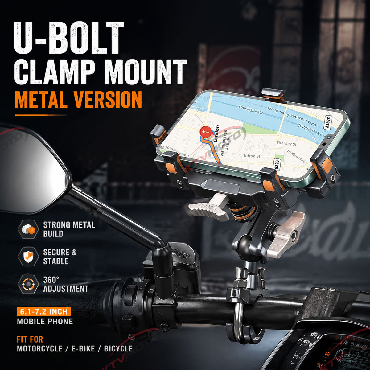 đ„Aluminum alloy double shock absorption mobile phone holder-M27