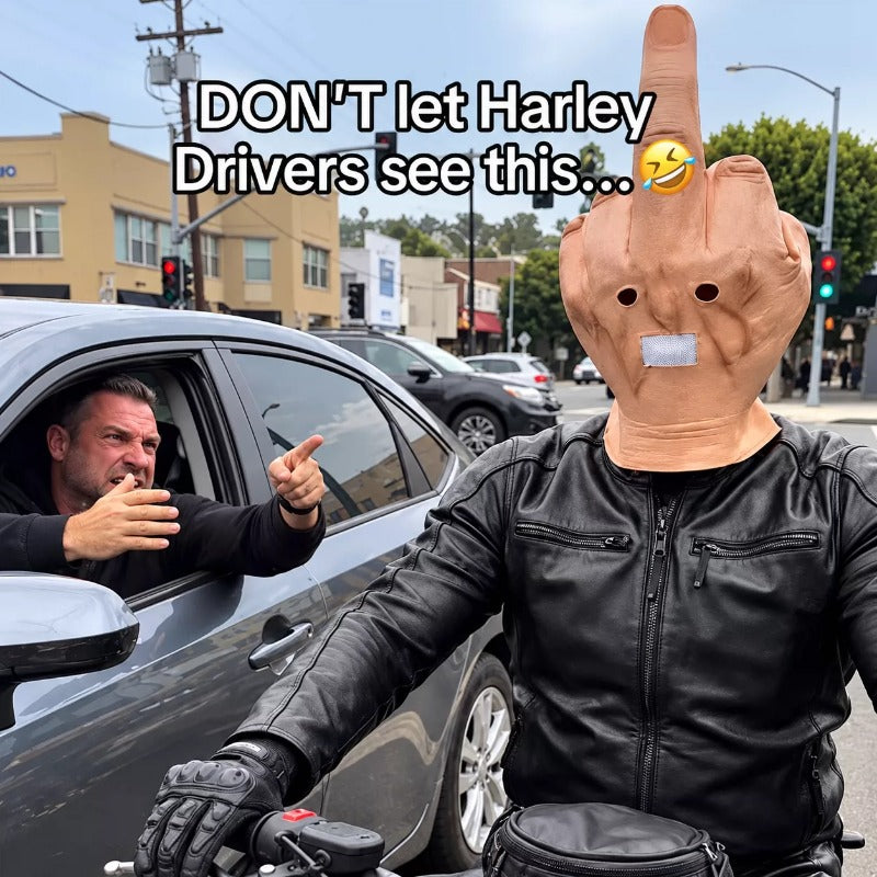 Motorcycle Prank Mask – Middle Finger Gesture (Quirky Design) – H90