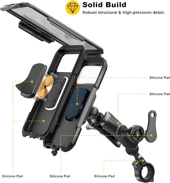 Waterproof Wireless Charging Motorcycle Bike Holder - M22