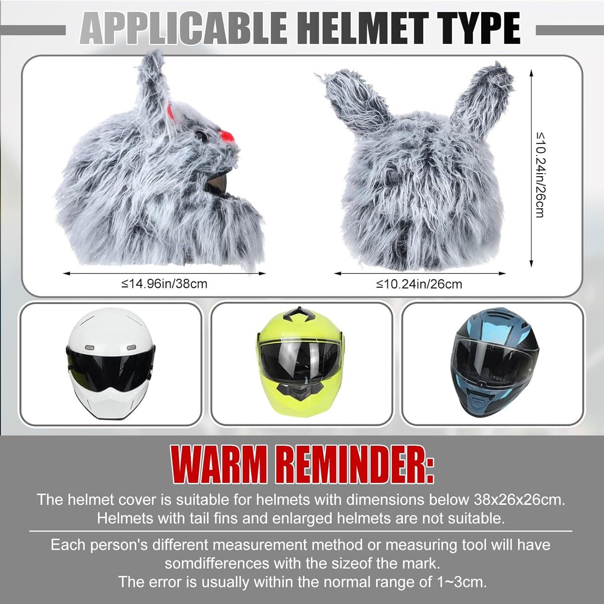 Funny motorcycle helmet covers-Angora Rabbit
