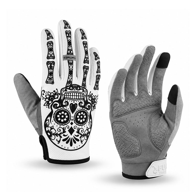 KTVMOTO Skull Pattern Motorcycle MTB Off-Road Cycling Gloves - G101