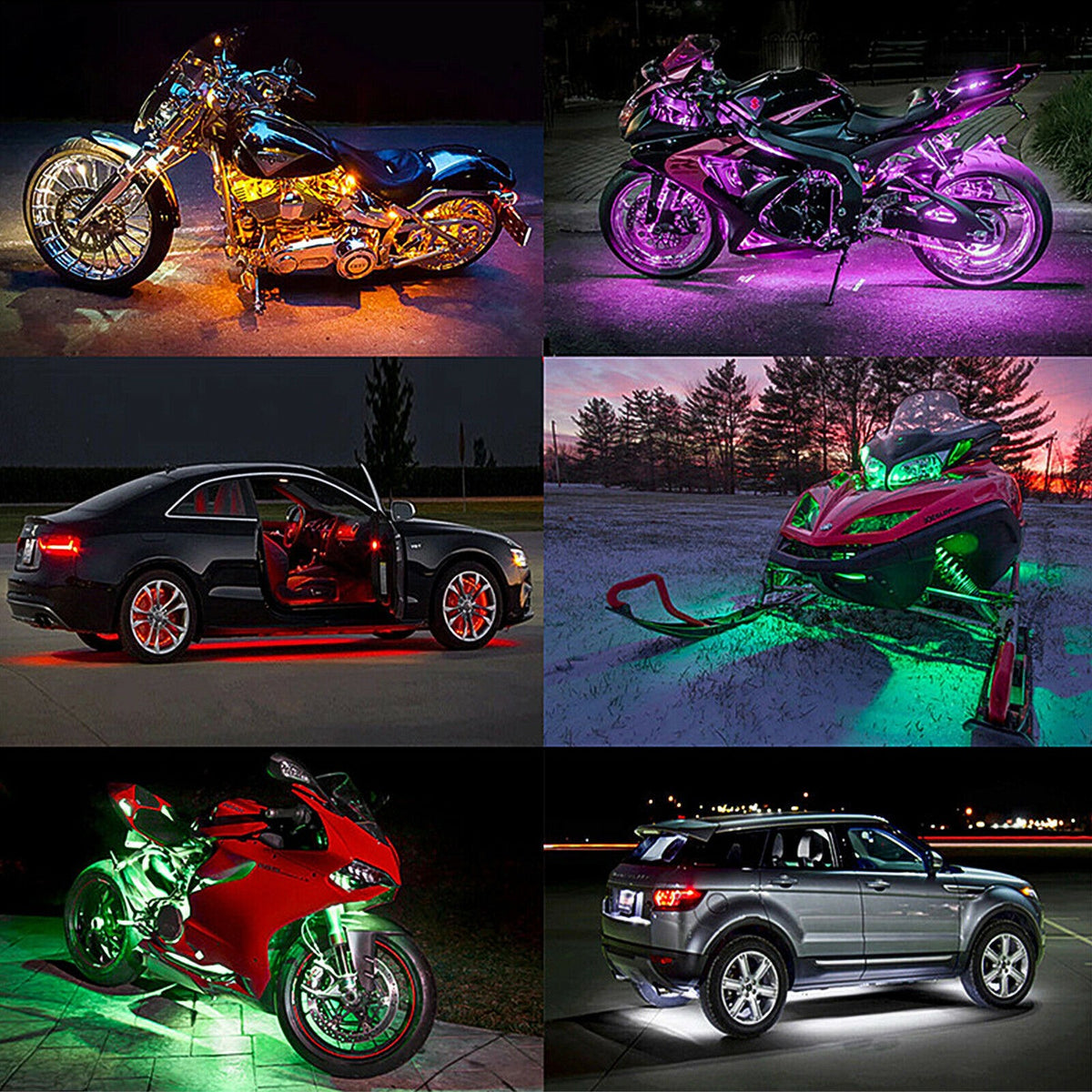 app led motorcycle atmosphere footlight rgb decorative light —D04