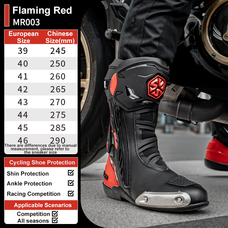 Professional motorcycle track safety shoes anti-slip and anti-fall-MR003