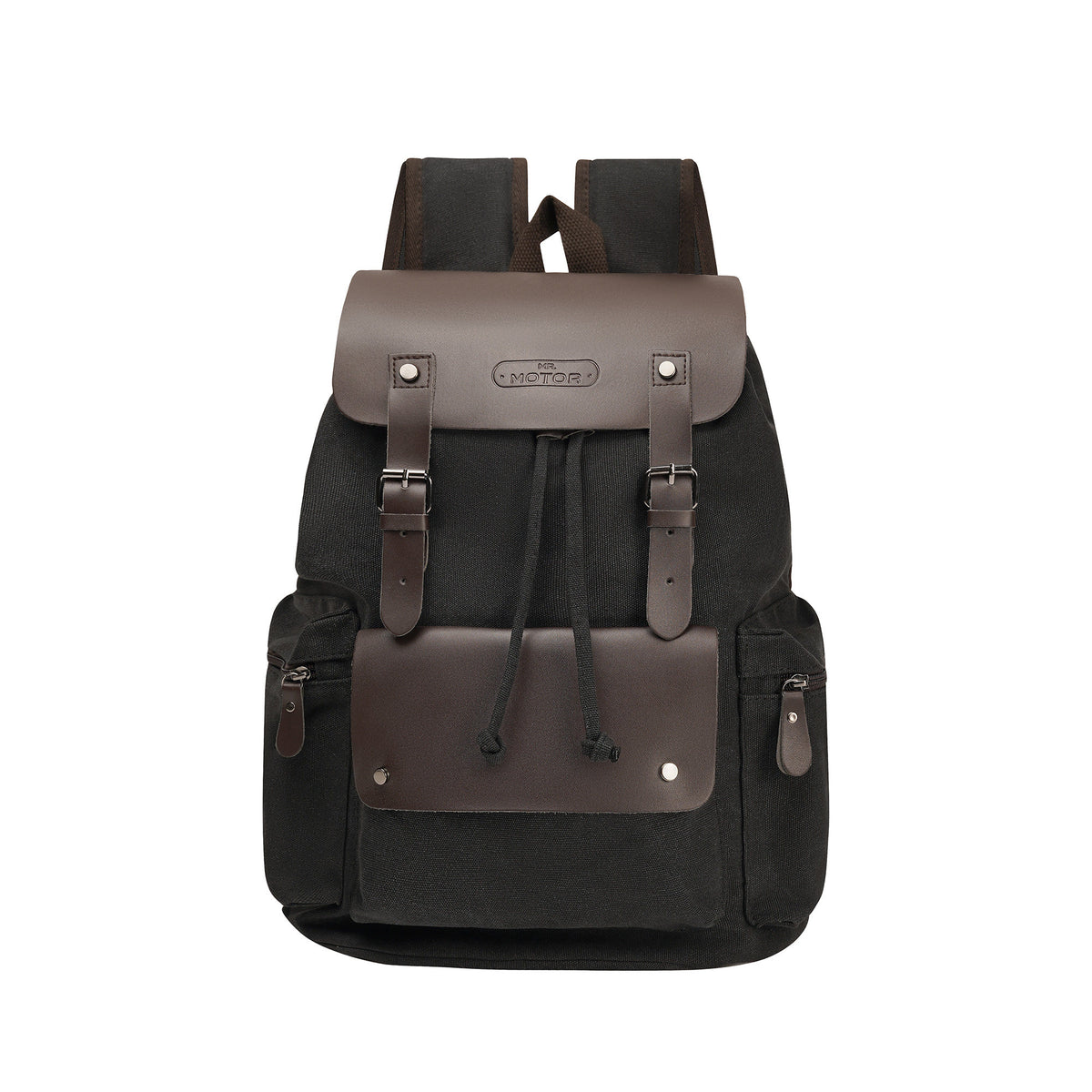 B7 Retro Canvas PU Motorcycle Backpack-B16