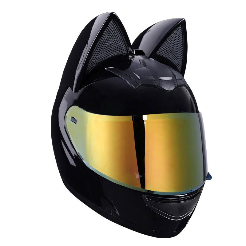 DOT certified cat ear full-face motorcycle helmet-I02
