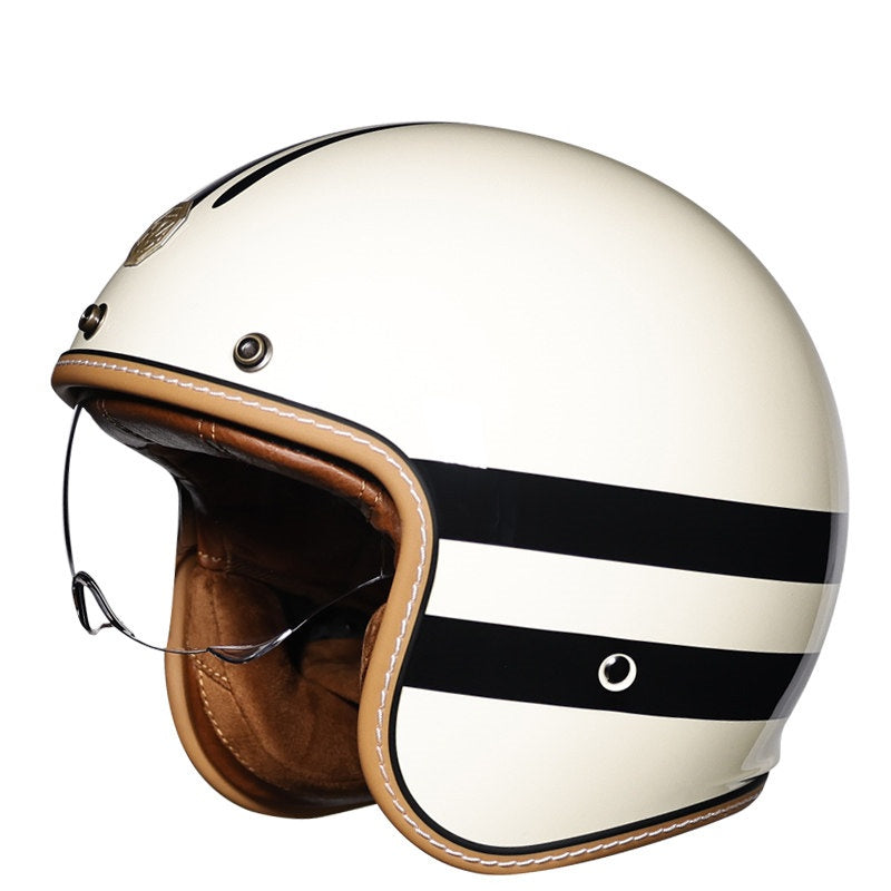KTVMOTO Retro-style open-face motorcycle helmet-I25
