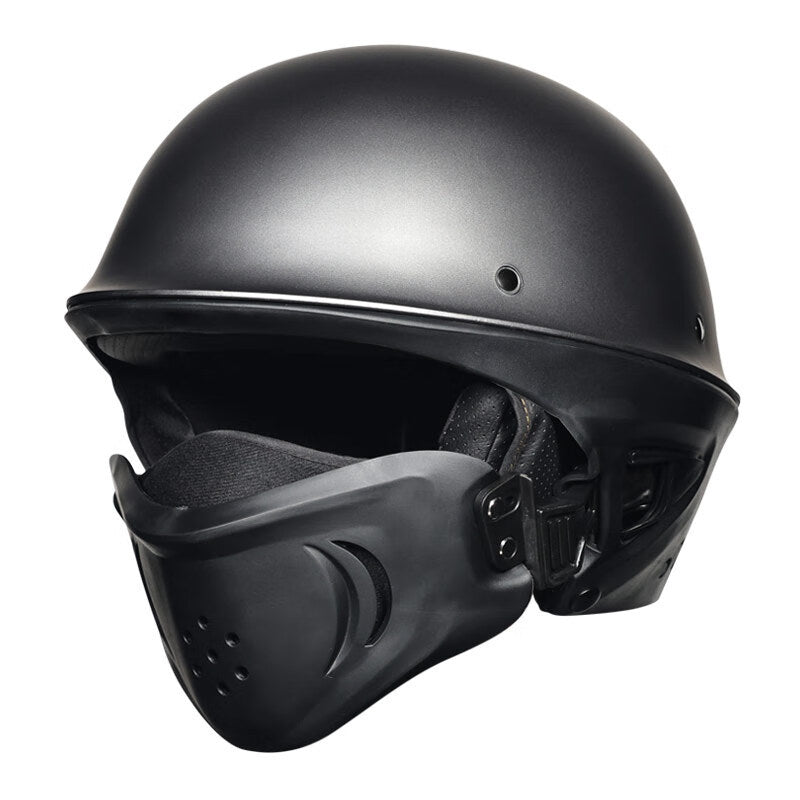 KTVMOTO Retro motorcycle helmet with detachable face shield-I251