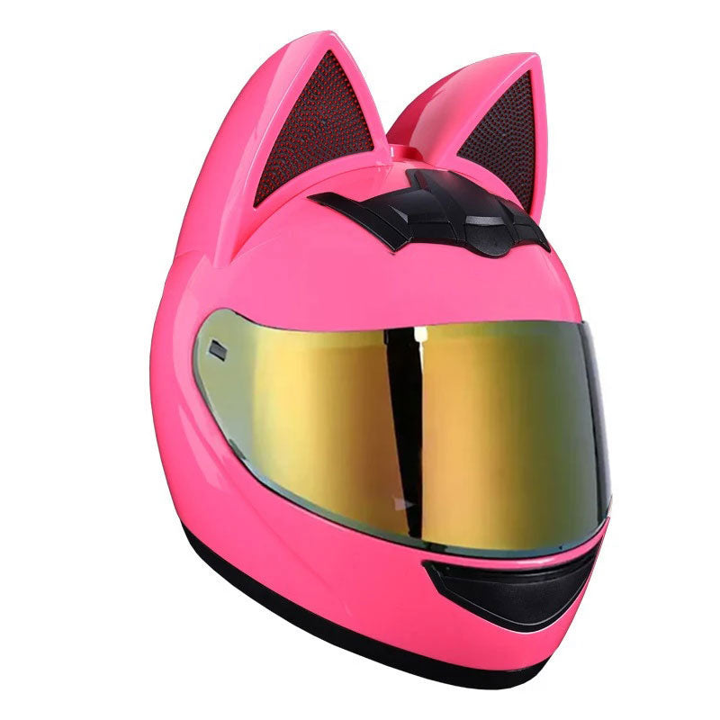 DOT certified cat ear full-face motorcycle helmet-I02