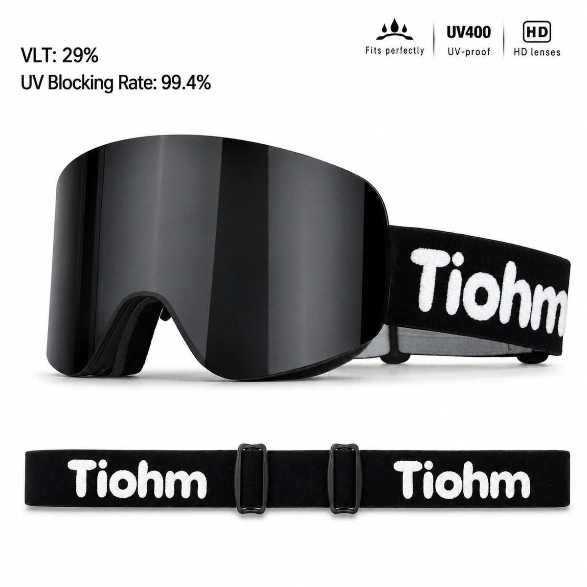 KTVMOTO Magnetic flip-top anti-fog double-layer motorcycle goggles-H39