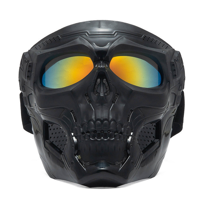 KTVMOTO Skull-themed motorcycle riding mask for full face protection-H49
