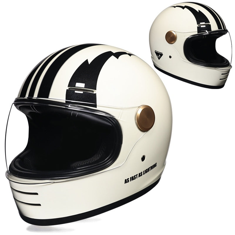 KTVMOTO Retro-style full-face cruiser motorcycle helmet-I250
