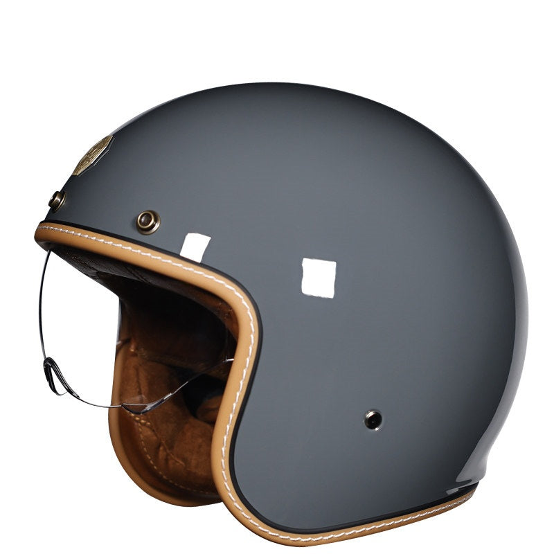 KTVMOTO Retro-style open-face motorcycle helmet-I25