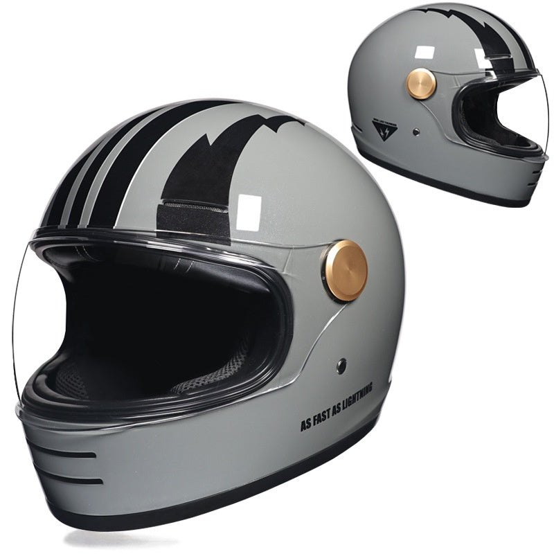KTVMOTO Retro-style full-face cruiser motorcycle helmet-I250
