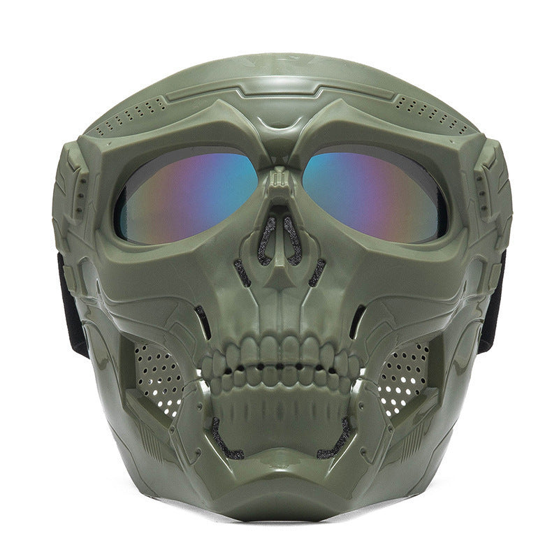 KTVMOTO Skull-themed motorcycle riding mask for full face protection-H49