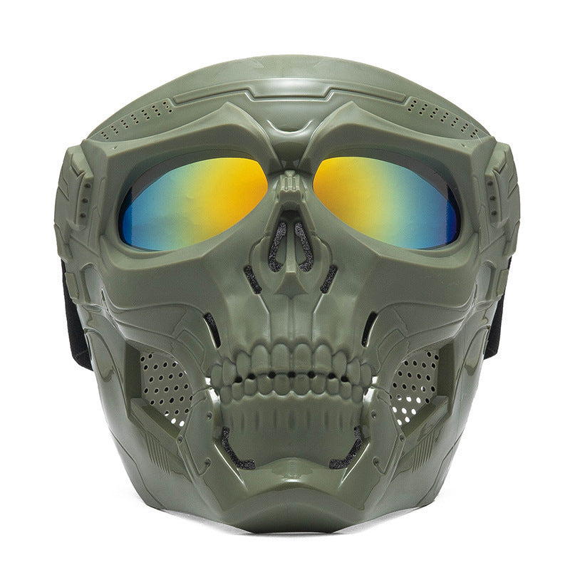 KTVMOTO Skull-themed motorcycle riding mask for full face protection-H49