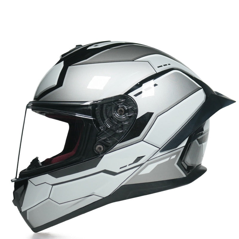 KTVMOTO Full Face Motorcycle Helmet with Clear Visor for Street Riding-I231